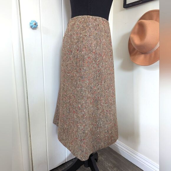 Pendleton Tweed Wool Skirt Preppy Cozy Countryside Cottagecore Light Academia S - Picture 5 of 9